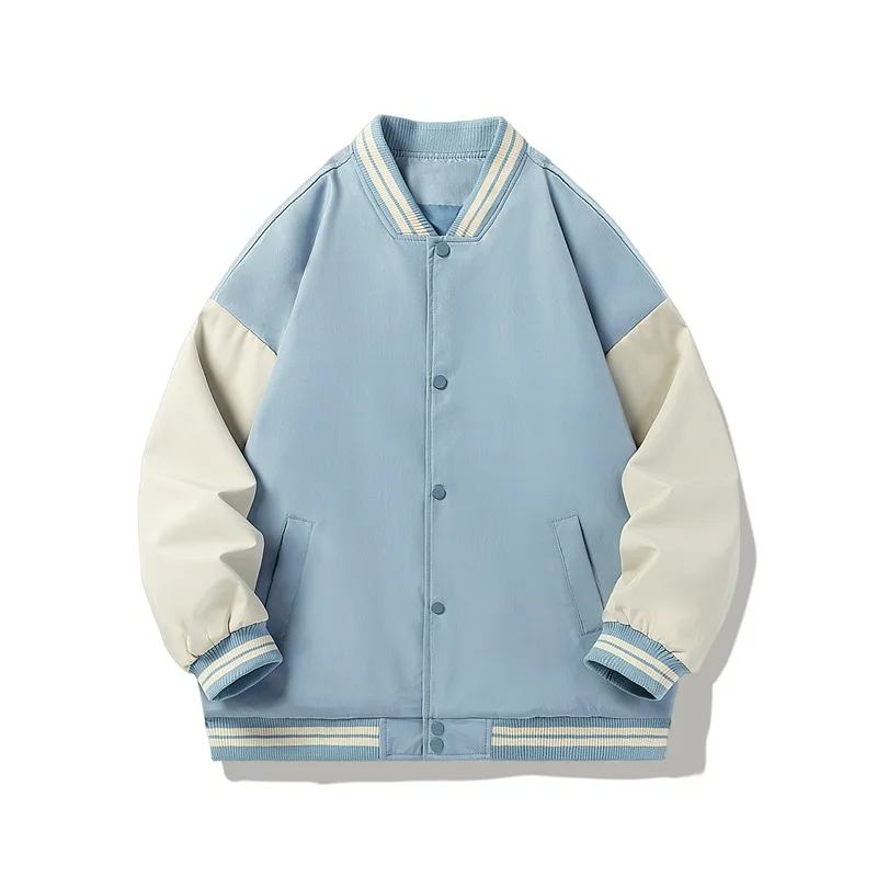 Men'S Spring Autumn Warm Baseball Casual Coat Print Logo Outdoor Run Sports Hiking Camp Adolescent Student Jacket