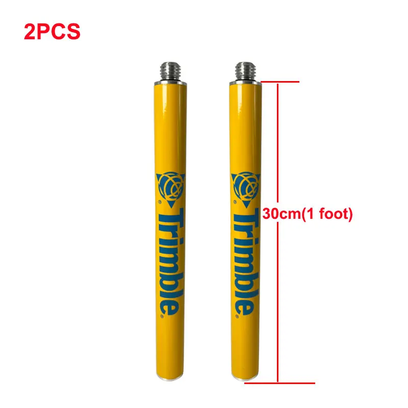 2PCS 30cm 1 Foot Surveying Extension Pole Prism Antenna Extend Section For Trimble  R12i R12 R10 R9snR8s R2 GPS 5/8 x 11 thread