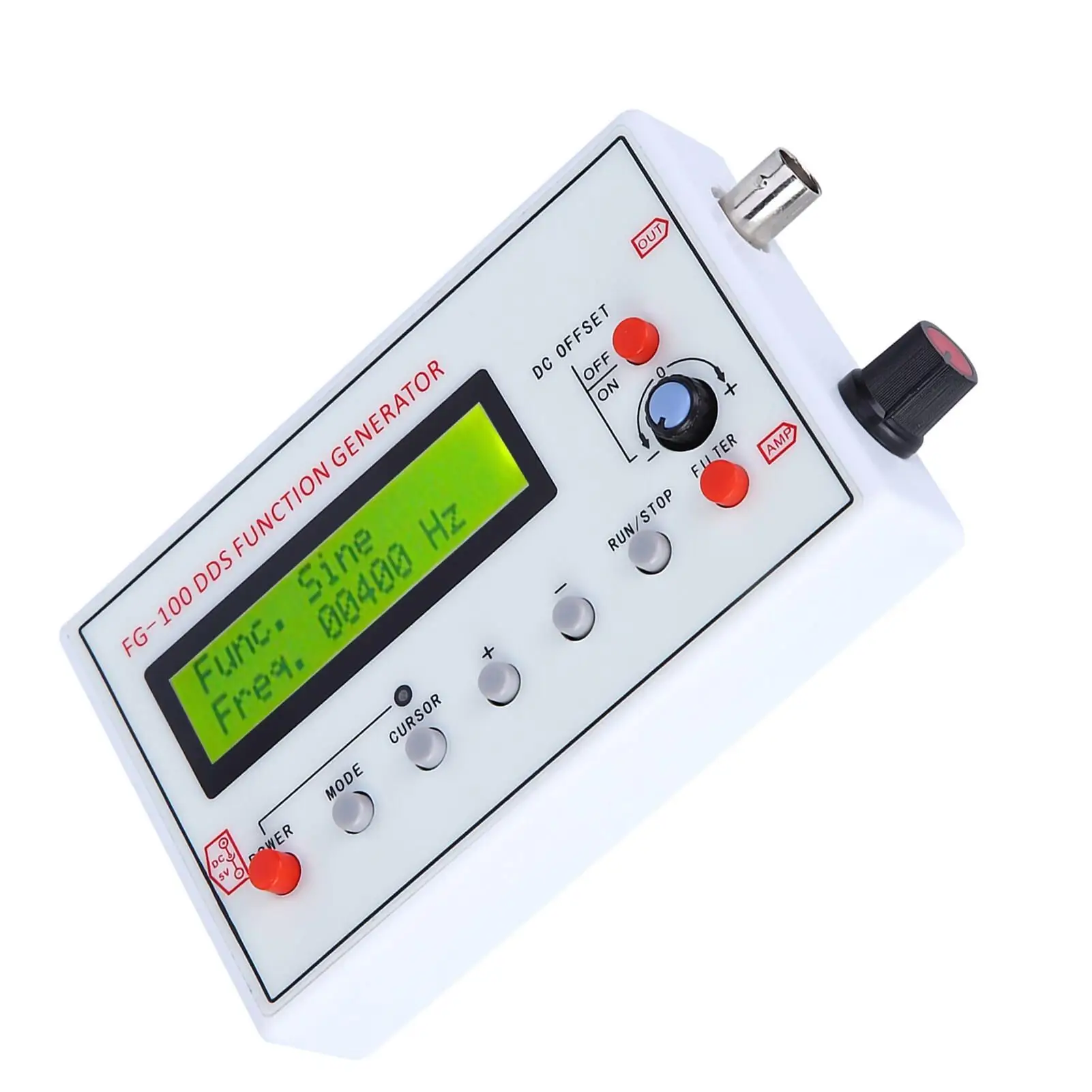 FG-100 DDS Function Generator & Frequency Counter 1Hz-500KHz Sine Wave Meter - Signal Source