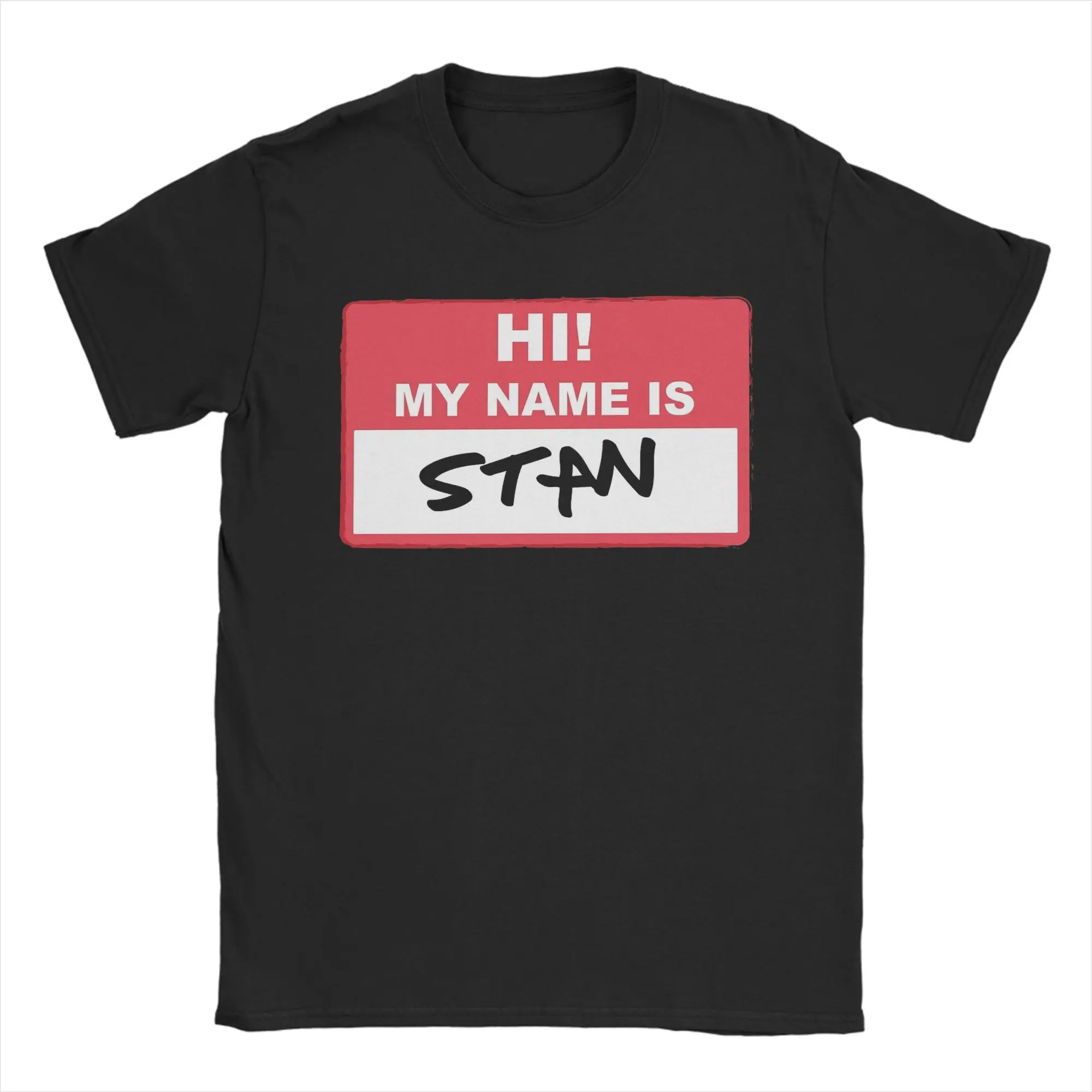 

Eminem Hi My Name Is Stan Футболка Летние модные футболки Мужские хлопковые футболки с круглым вырезом размера плюс Футболки с короткими рукавами Y2K Забавные топы