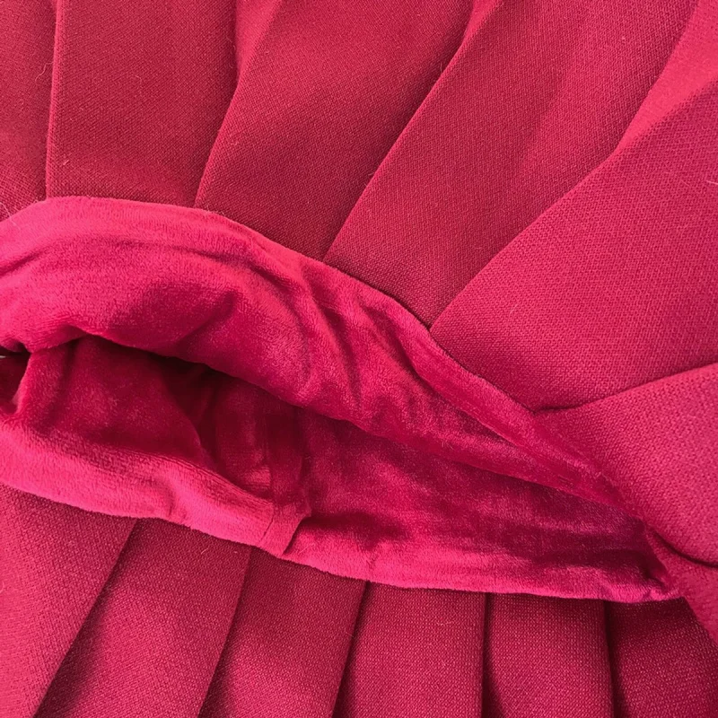 2025New Year's New Girls' Winter New Year's Clothes Thickened Vest Skirt Plus Velvet Pleated Dress68859