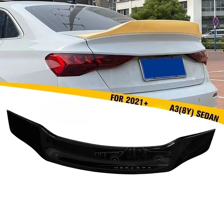 

Body Kit Manufactory Good Craft ABS Plastic Carbon Fiber Look R Style Back Wing Rear Spoiler for A3 8Y Sedan 2021+