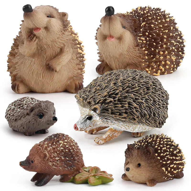 Simulation PVC Hedgehog Wildlife Animal Model Decor Teaching Aids Little Hedgehog Rat Jungle Sand Table Ornament Children's Toys