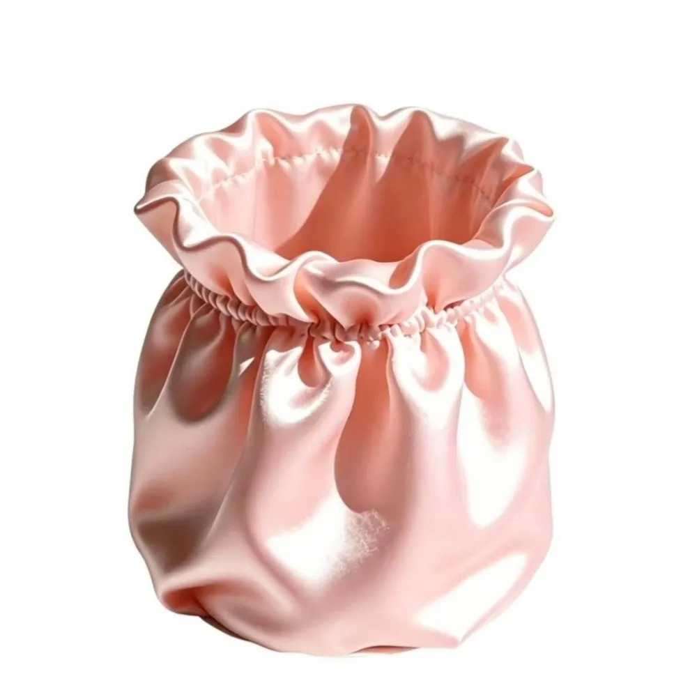 INS 3D Printed Desktop Organizer Bucket Satin Texture Soft Pink Pen Holder Luxury Large Capacity Storage Container Desk Decor