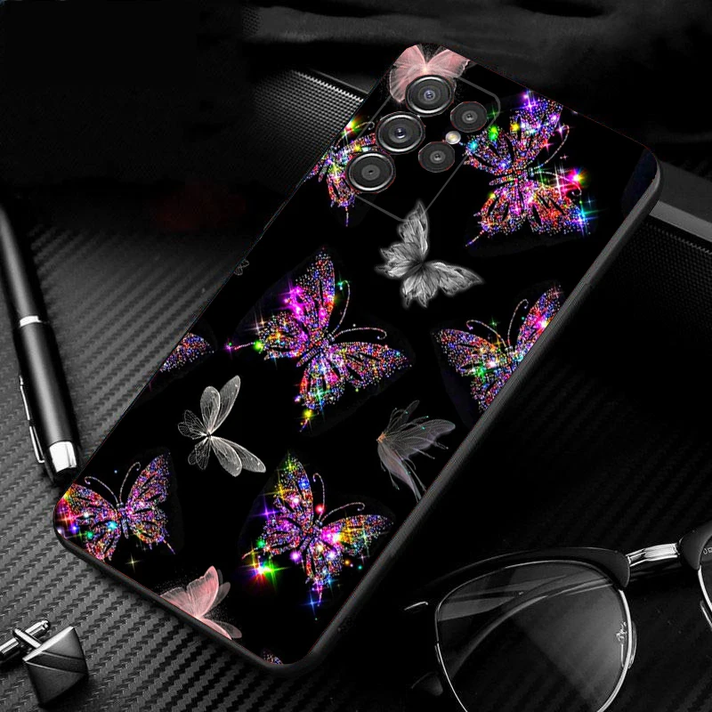 

Purple Pink Butterfly Phone Case For Samsung Galaxy S25 S24 S23 S22 S21 Ultra S24 S23 S22 S21 S25 Plus S24 S20 FE