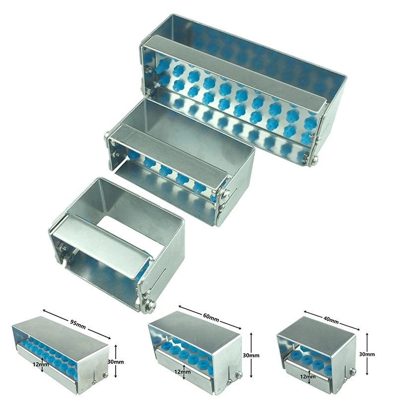 Dental Bone Lower Speed Burs Placer Sterilization Rack Autoclavable Dental Disinfection Bur Holder Stander