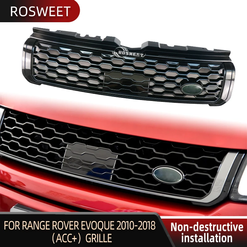 

Решетка переднего бампера для Land Rover Range Rover Evoque 2010 2011 2012 2013 2014 2015 2016 2017 2018 ACC, решетки, автомобильные аксессуары