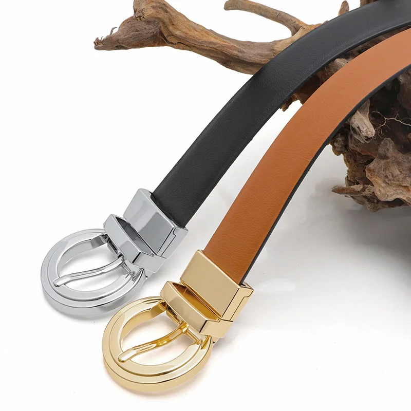 2026 New Reversible Rotating Buckle Belt – Stylish, Sophisticated, and Versatile Minimalist Belt for Women