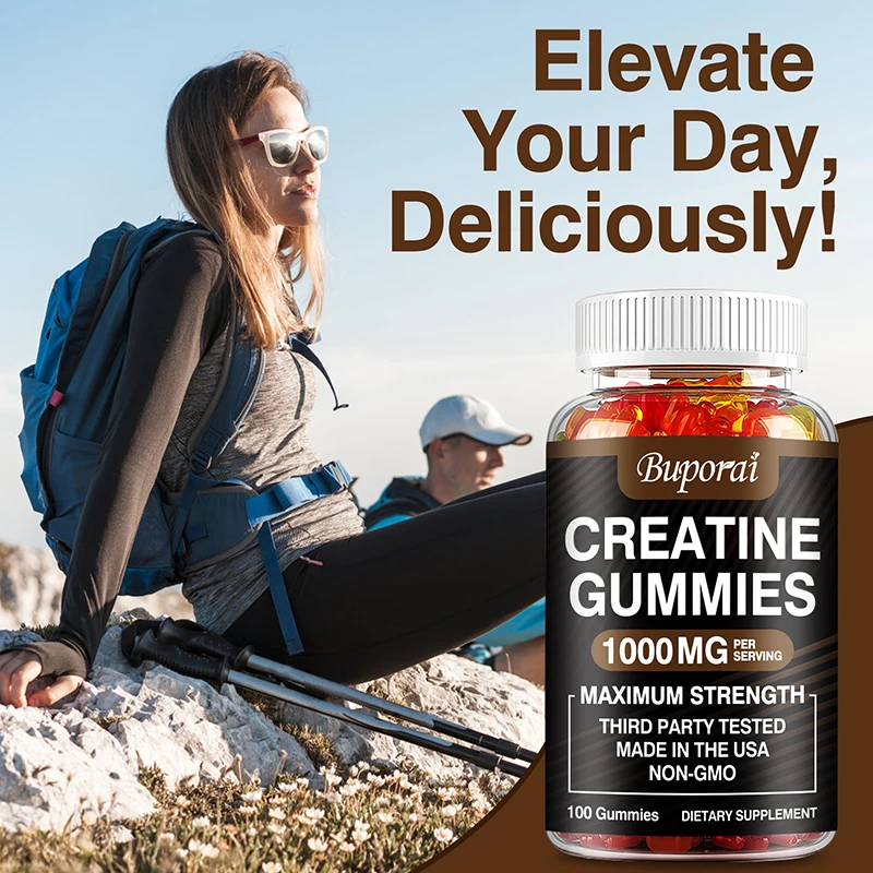 Creatine Monohydrate Gummies - Pre/post Workout, Fitness, Strength, Muscle Building Provide Energy Supplements