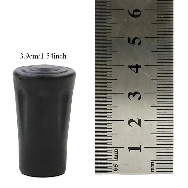 2/5Pcs Trekking Pole Tips Anti‑Slip Rubber Foot Cover Shock‑Absorbing Wear‑Resistant Protective Sleeve Hiking Pole Accessories