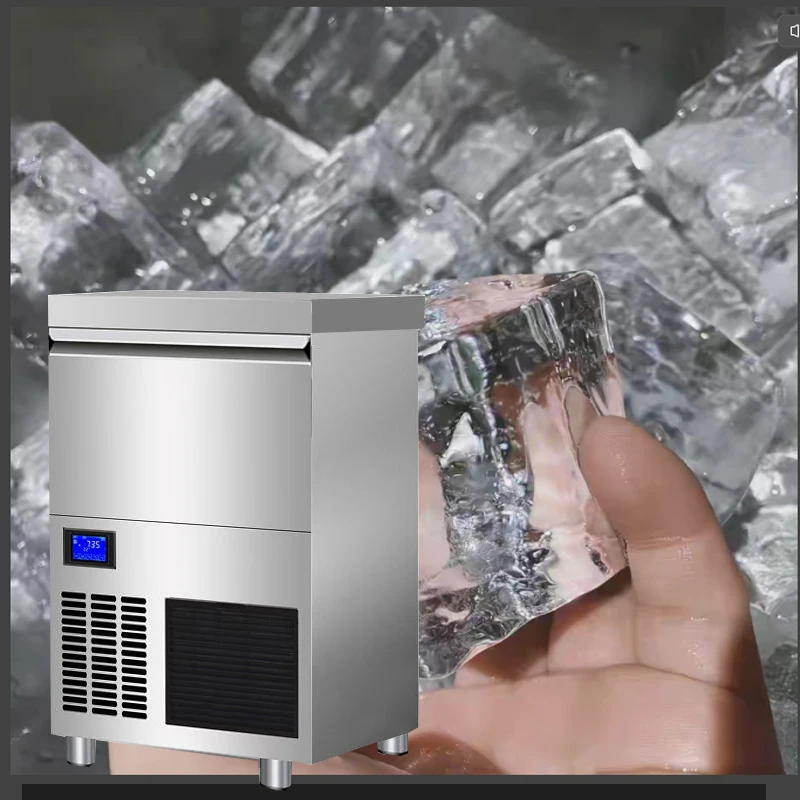 

Commercial Ice Machine for Tea Shops and Bars - Large Capacity, Compact, Fully Automatic Square Ice Block Maker