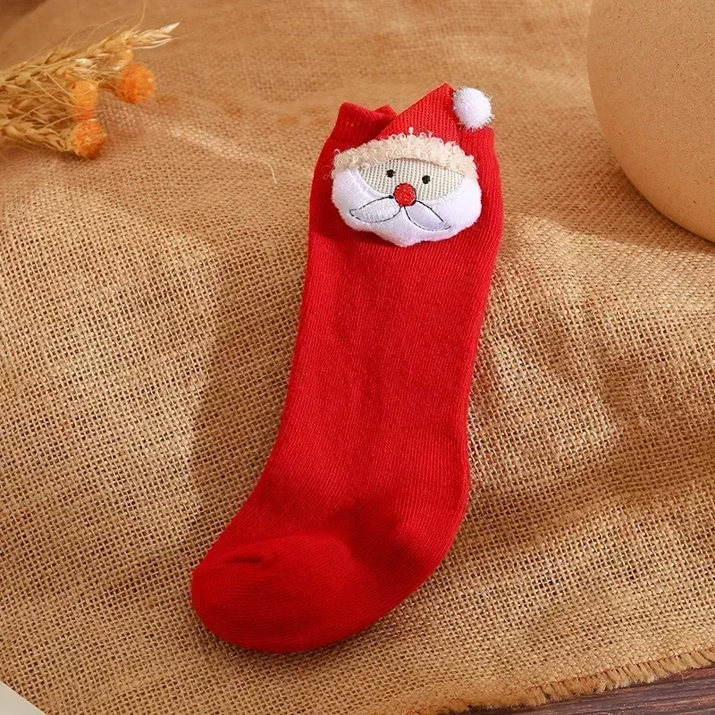 Christmas Newborn Baby Accessories Socks Toddler Girl Kids Boy Children Cotton Floor Socks New Year Stockings Infant Clothes