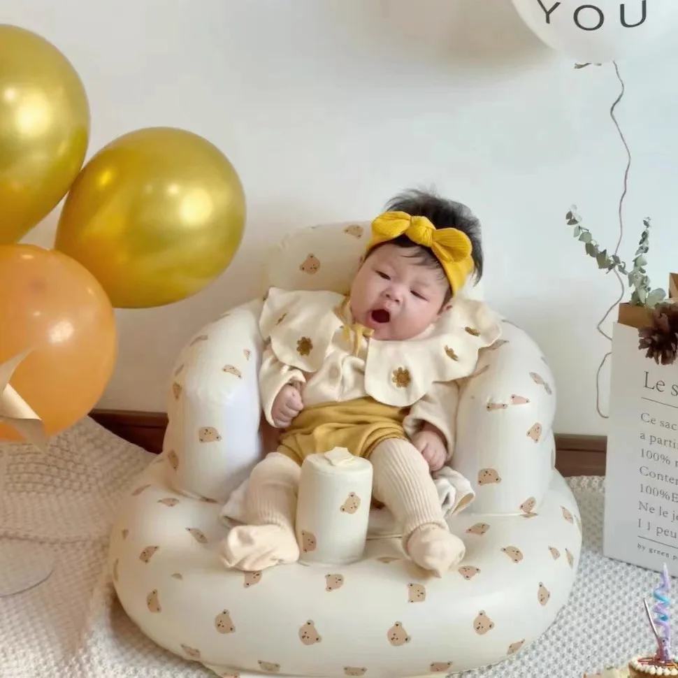AOLIVIYA Ins Korea Same Baby Learning Sitting Chair Baby Multi-functional Inflatable Sofa Child Training Seat Learning Sitting A