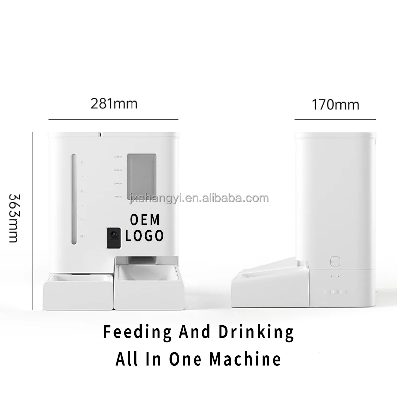 hit product2025 5L Double Pet Bowl Automatic Pet Feeder Water Dispenser Smart Automatic Pet Feeder with HD Camera Timer App Cont