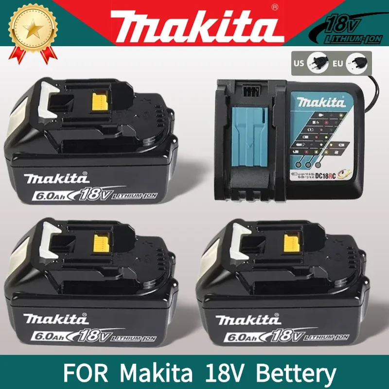 100% genuino para makita 18v batería 5Ah/6Ah,makita 18 v batería BL1830B BL1850B BL1850 BL1840 BL1860 batería de litio de repuesto