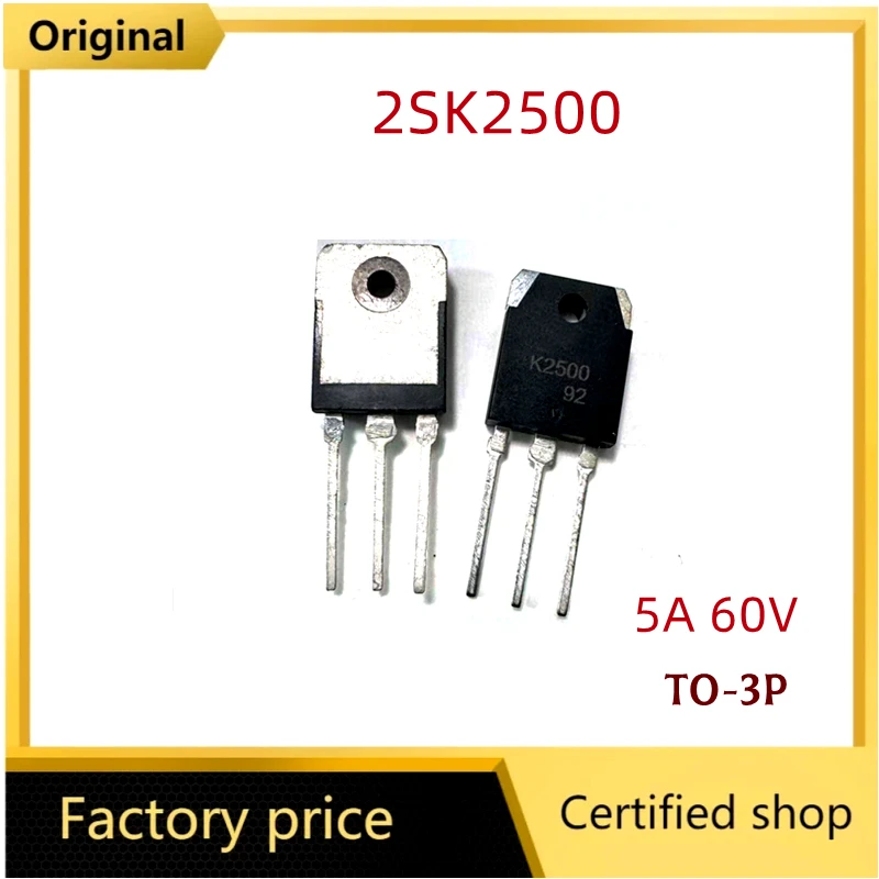 5 unids/lote Original 2SK2500 K2500 TO-3P MOS Transistor de efecto de campo 5A 60V