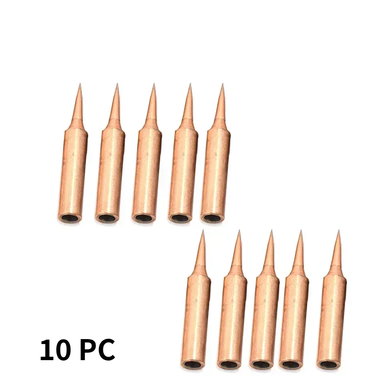 5/10pcs Pure Copper Lead-Free Soldering Iron 900M Soldering Iron Head Set Inside Hot Bare Copper Electric Solder Iron Tip Tool