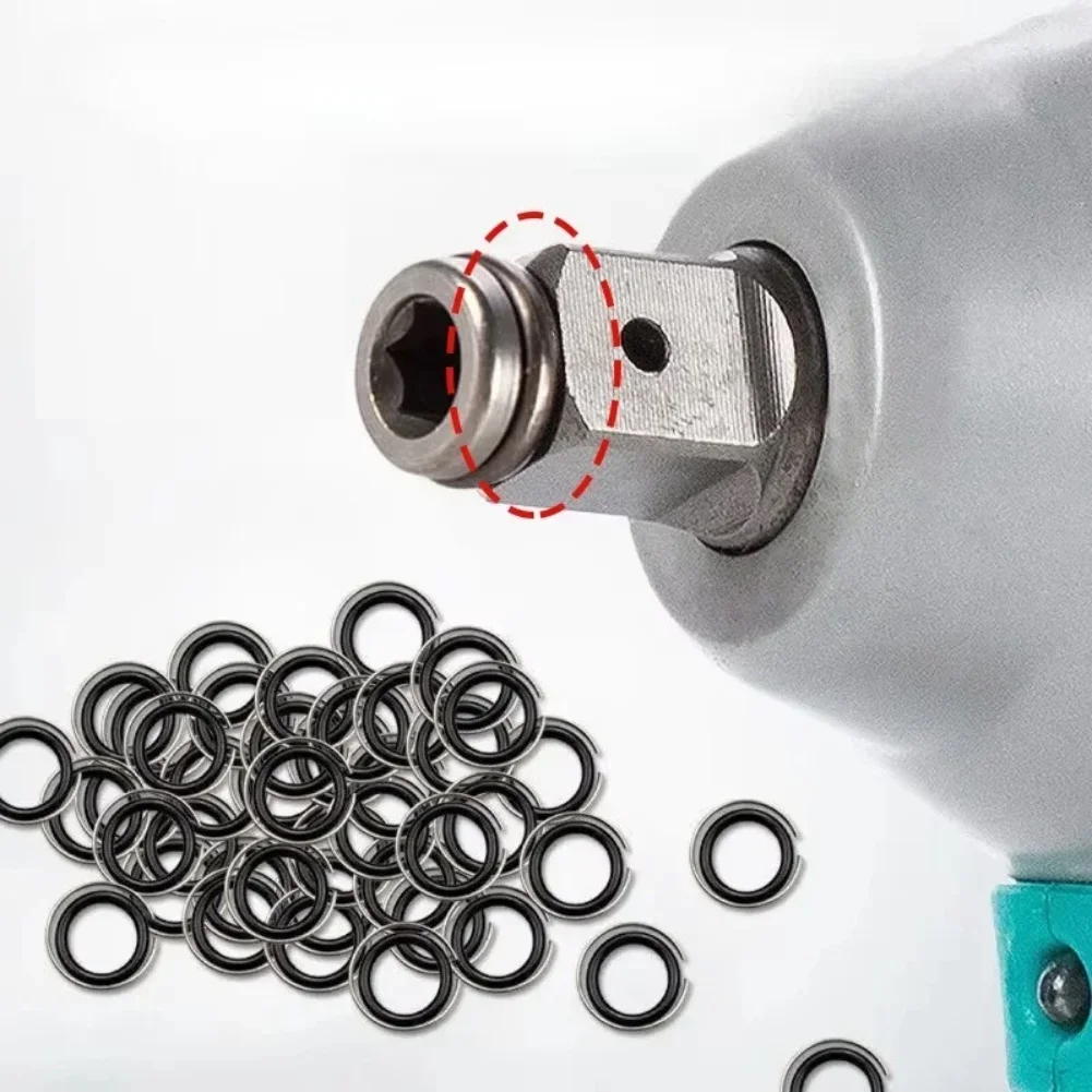 50/100pcs Steel Retaining Ring Clip With Rubber O-Ring Compatible With 1/2