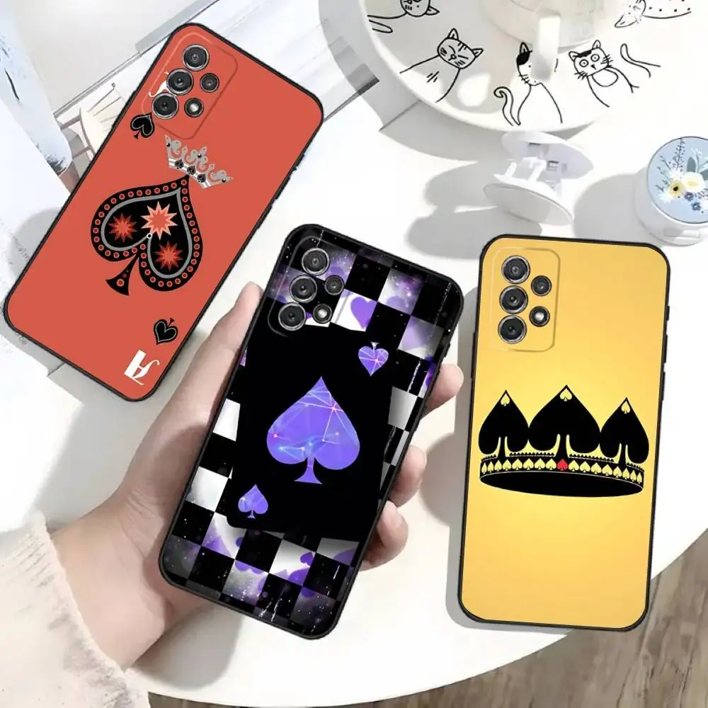 

Ace of Spades Poker Phone Case For Samsung S25,S24,S21,S22,S23,S30,Ultra,S20,Plus,Fe,Lite,Note,10 Black Soft Shell