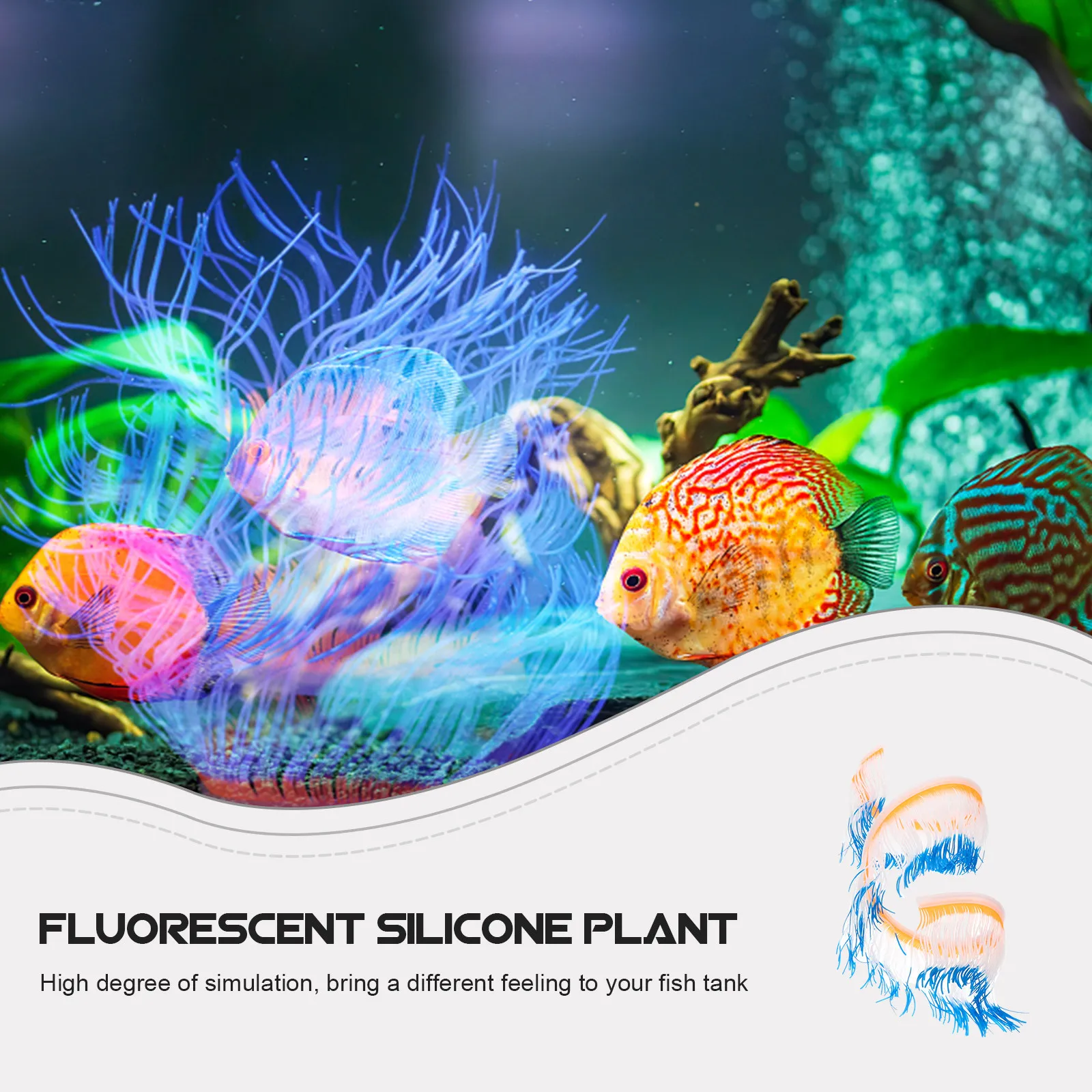 

1 шт. Имитация водных растений, реалистичное силиконовое украшение для аквариума, декор для рыбьего пруда, миниатюрный ландшафт для домашнего водного сада