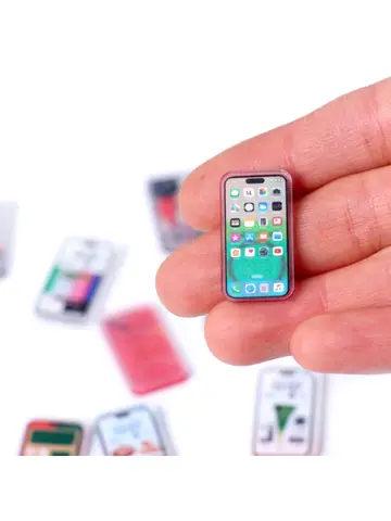 Teléfono móvil en miniatura para casa de muñecas, modelo de teléfono inteligente de simulación compacto y moderno, accesorios para juego de imitación, 5 uds., 1:12