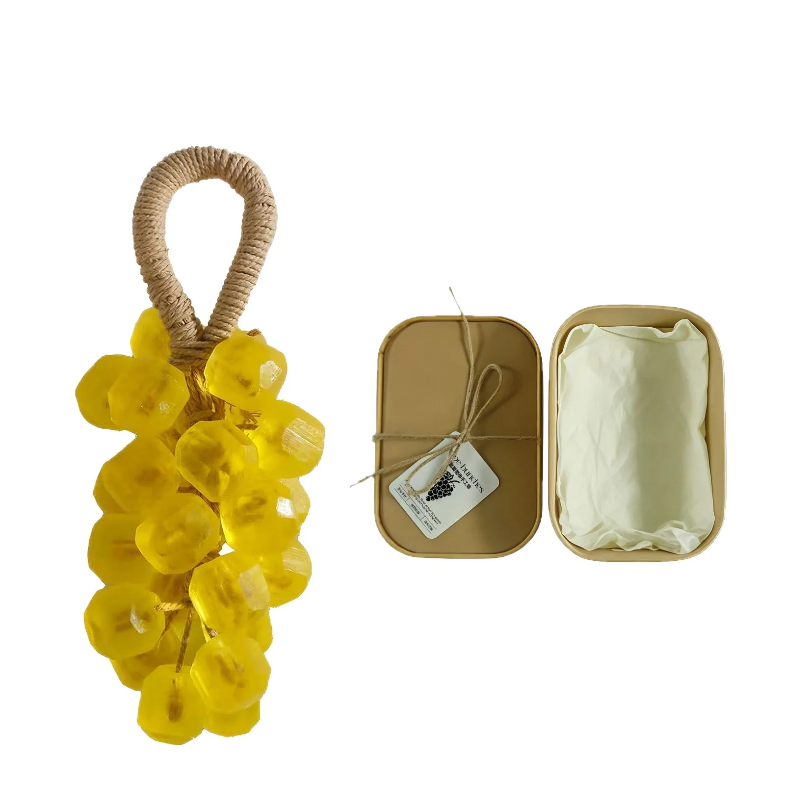 Gemstone Crystal Grape Soap, Essential Oil & Aromatherapy Decorative Bar, Handmade Collectible Series