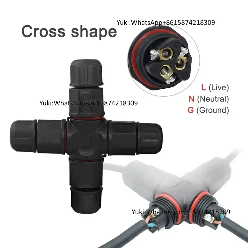 IP68 Waterproof Cable T Tap Electrical Connector 4-Pin Outdoor Sealed Retardant Junction Box LED Light Power Wiring 5-10mm - view 4