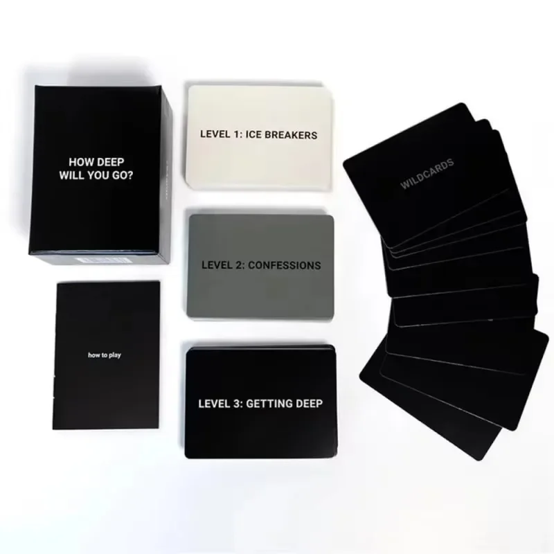 Couple Card Conversation Cards Game Coated Paper Couples Deep Questions Card Game How Deep Will You Go Challenge Cards