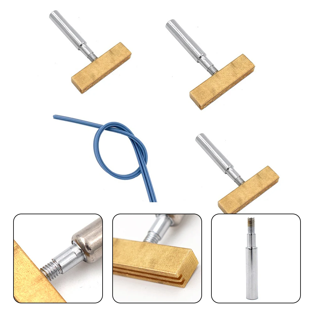 Cabezal tipo T de cobre para soldador, Cable de prensado en caliente para reparación de Cable de pantalla LCD, puntas de soldadura de calefacción,