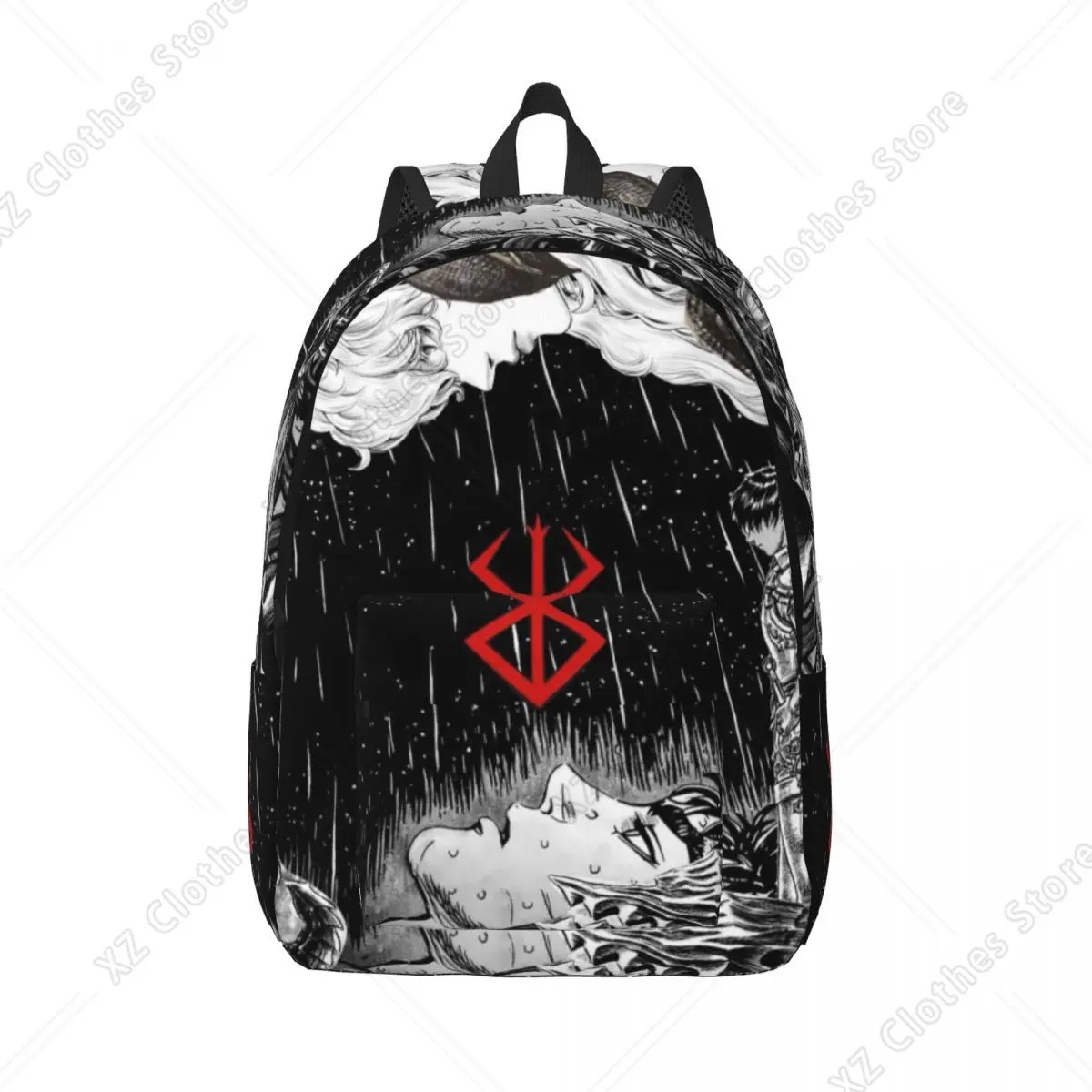 Custom Classic Japanese Anime Printed Canvas Backpack for Women Men School College Student Bookbag