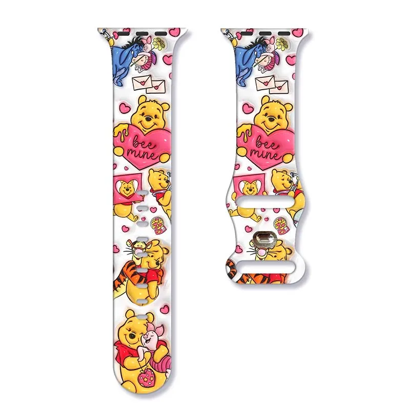 

Цветной ремешок Disney 21 для Apple Watch 46 мм, 44 мм, 42 мм, 41 мм, силиконовый ремешок, сменный ремешок для часов iWatch 11 10 9 8 SE