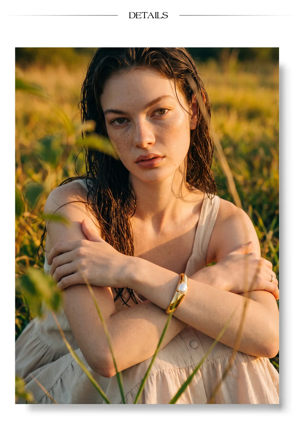 Yhpup 61 mm Manschetten-Armreif aus Edelstahl mit künstlichen Perlen, wasserdicht, personalisierter Sommer-Handgelenkschmuck – Detail 5