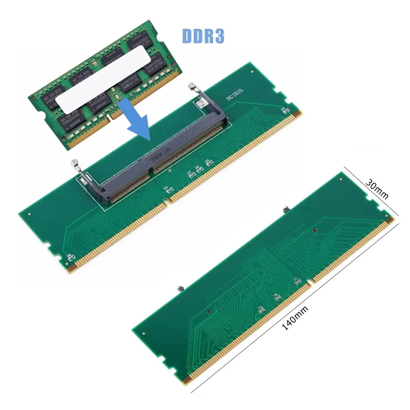 GUDGA-DDR3 Laptop para Desktop Memory Adapter Card, Conector RAM, 200Pin SO-DIMM para PC, 240Pin Cartão DIMM, 5 Mbps