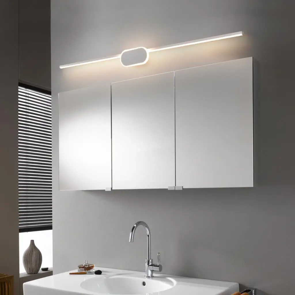 70/90/110cm moderno led specchio bagno luce decorazioni per la casa lampade da parete per specchio da bagno toletta applique da parete bianco nero