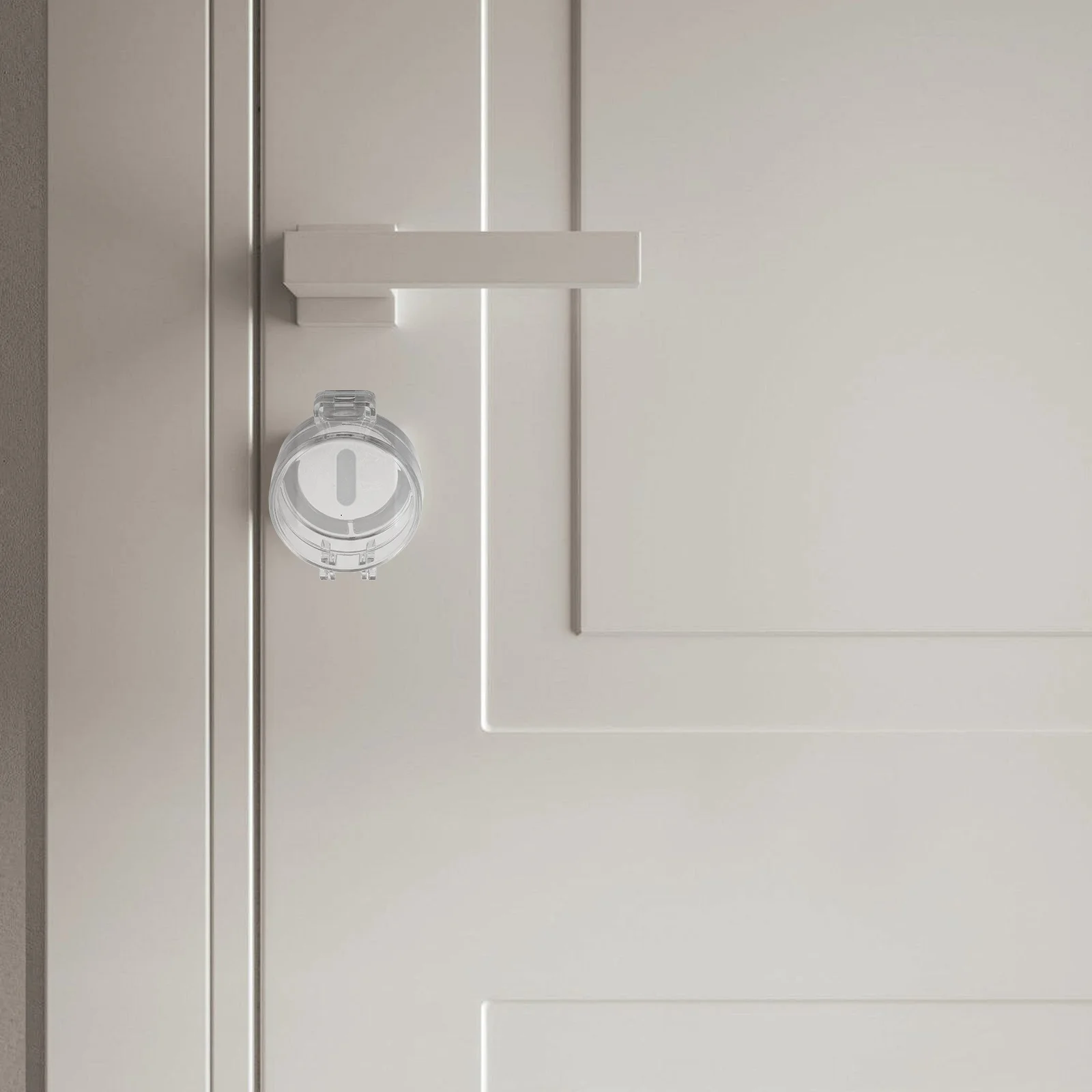3 pçs claro à prova de crianças protetor de fechadura da porta botão capa para o quarto cozinha uso escolar deadbolt guarda pegajoso transparente