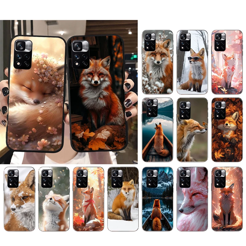 

Phone Case For Xiaomi Redmi note 14 Pro 14 13 12 11 10 Pro 14S 12S 11S Redmi 14C 13C 10 Cute Fox