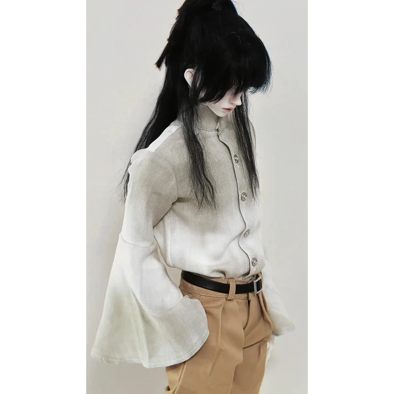 [고품질] 1/3 BJD 인형 타이다이 플레어 슬리브 스탠드업 칼라 셔츠 모델 ID75 POPO68 Uncle SD10 MSD 액션 피규어용