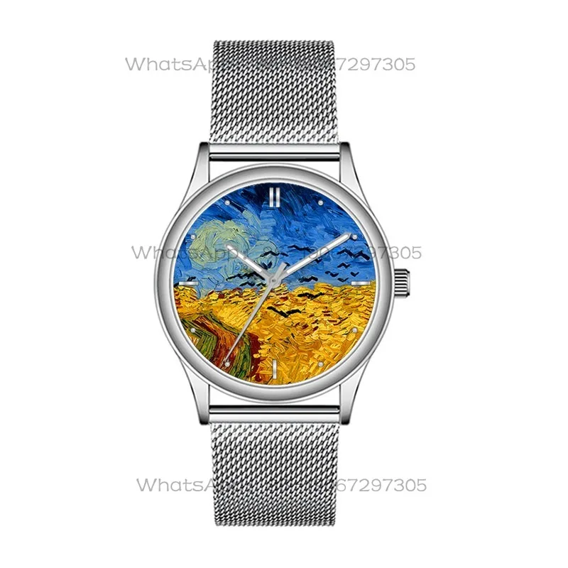 24-Hour Shipping Illustration Rye Crows Art Classic Creative Watch Male Student Gift
