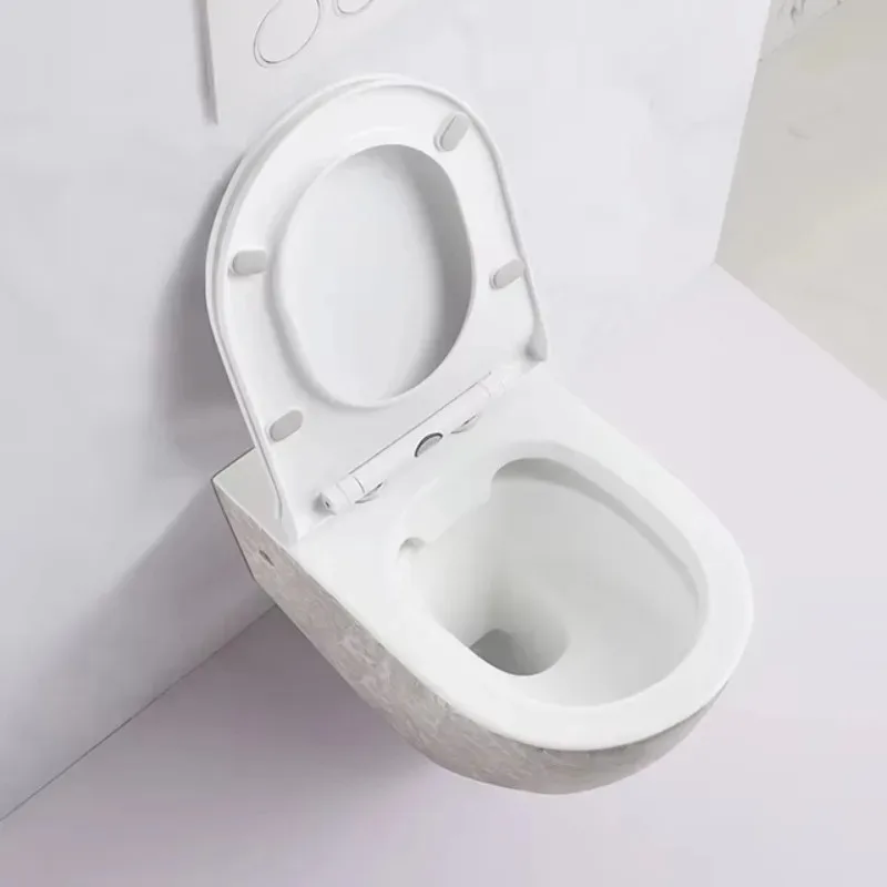 

Suspended P Trap Ceramic Wall-Hung Rimless Toilet Set with Concealed Cistern Bidet WC for Bathroom