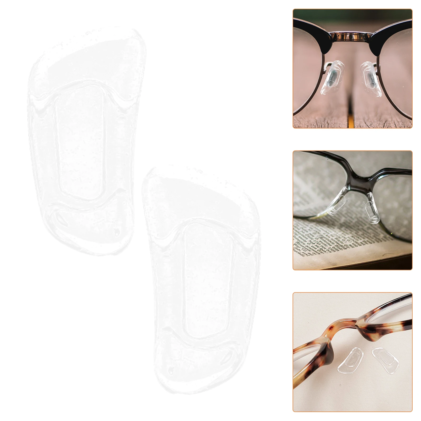 

6 Pairs Transparent Silicone Nose Pads for Glasses Soft Anti Nose Cushion Eyeglasses Frame Replacement Nose Support