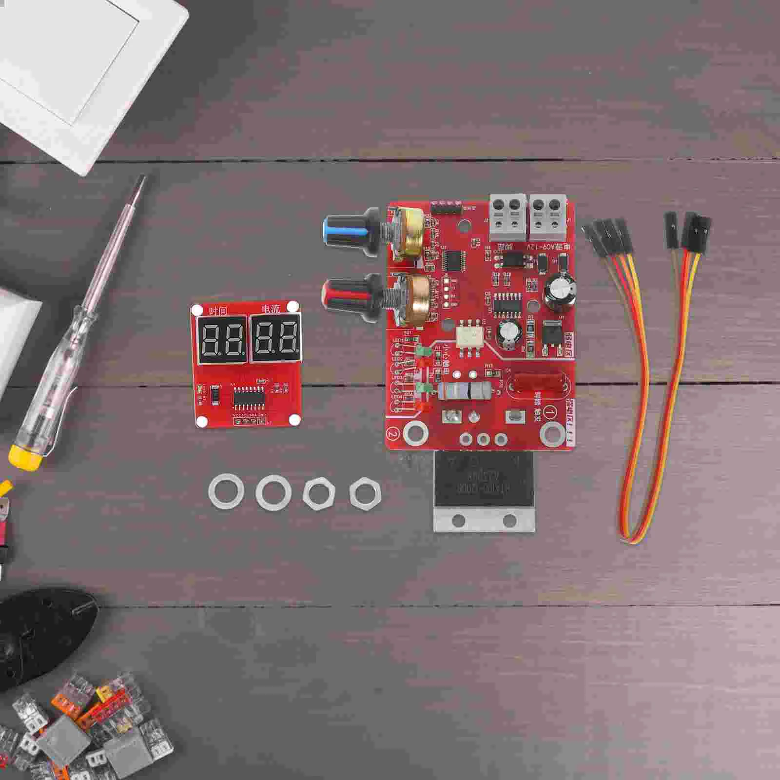 Soldador de ponto ajustável, placa de circuito pcb, equipamento diy, painel de tempo, máquina de corrente 40a