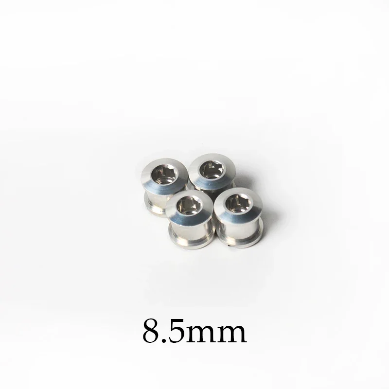BUCKLOS Fahrrad-Kurbelgarniturschrauben, 6,5 mm, 8,5 mm, Fahrrad-Kettenblattschrauben, Aluminiumlegierung, Fahrrad-Kettenblattschraube, 4 Stück, 5 Stück, MTB-Kurbelschraube