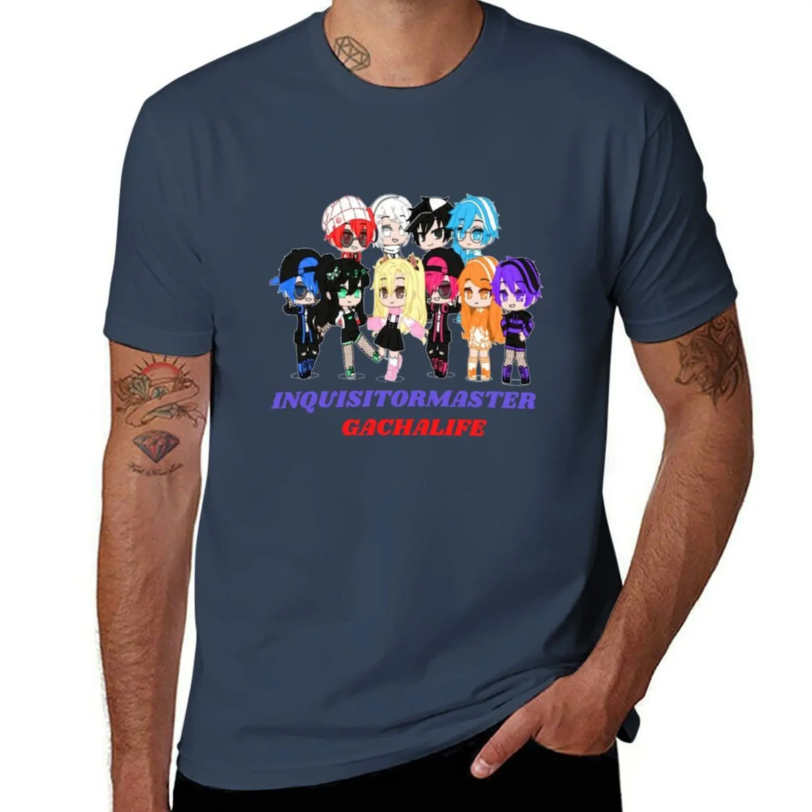 

Gachalife Inquisitormaster T-Shirt Minimalist Plain Crew Neck T-Shirt