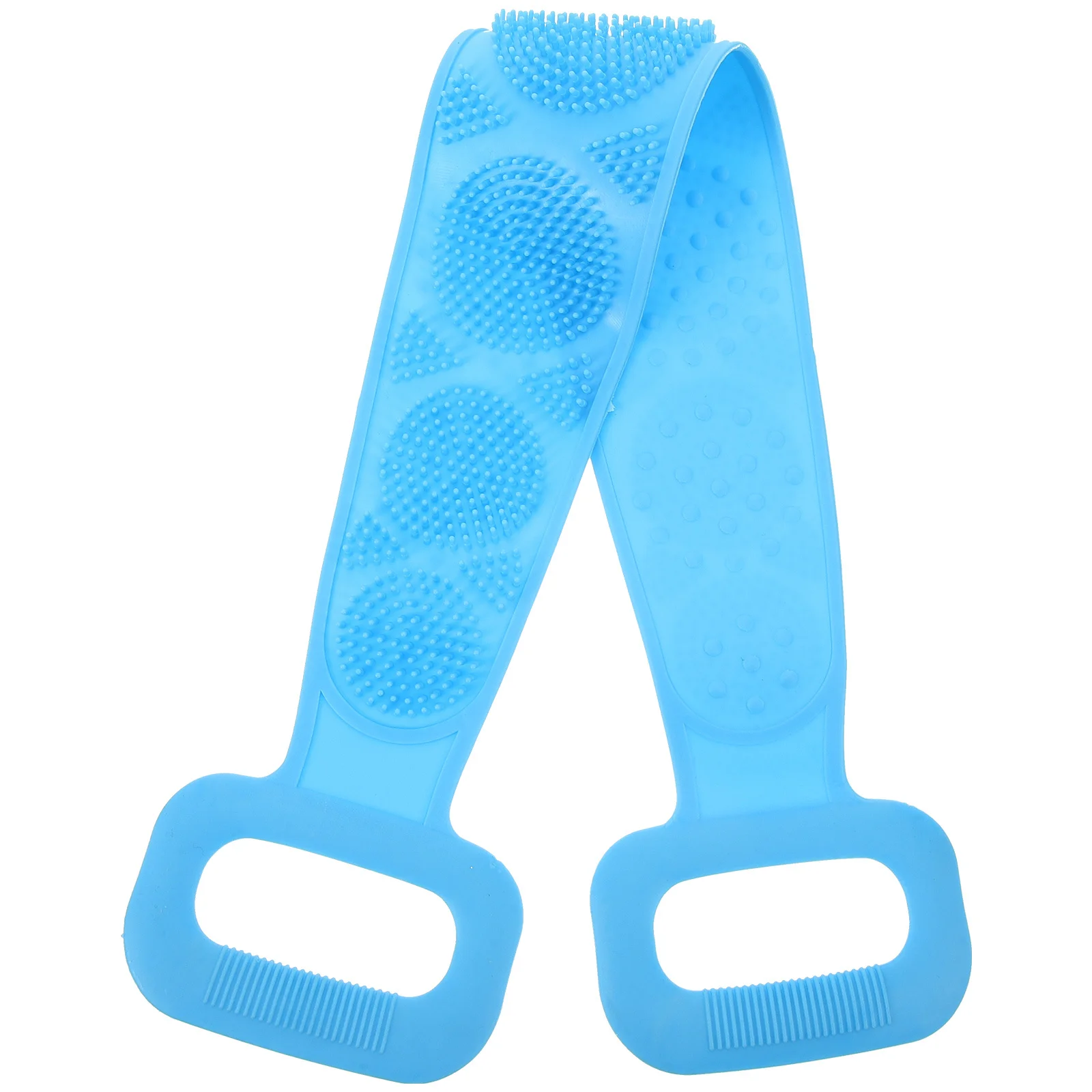 

Силиконовый ремень для ванны, синий двусторонний скребок для душа, эффективный чистый массаж, отшелушивающий массажер для душа, стимулирующий кровообращение