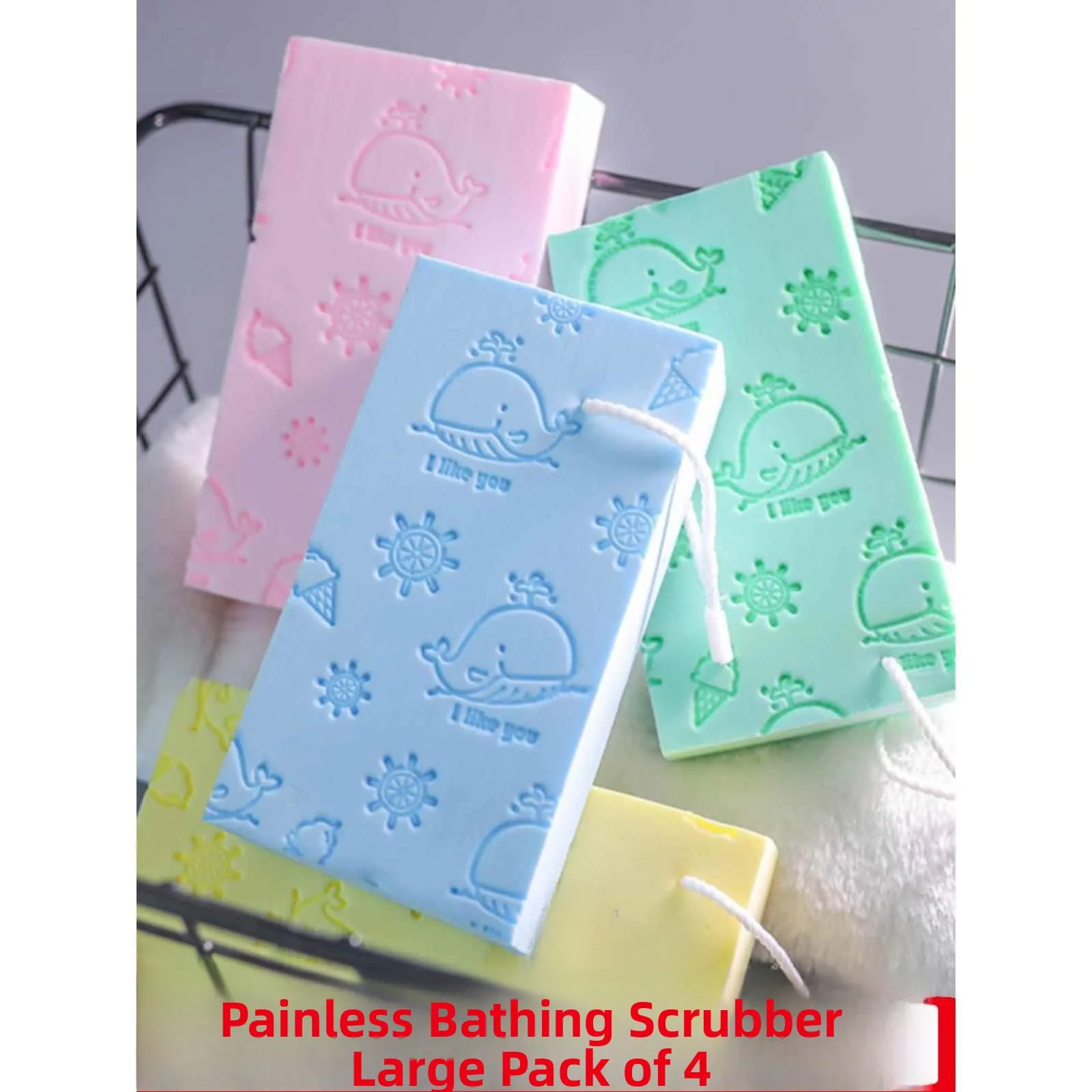 

Non-irritating Children's Bath Sponge Towel Powerful Mud Scrubbing Pain-free Baby Boy Bathing Towel Ba Scrubbing