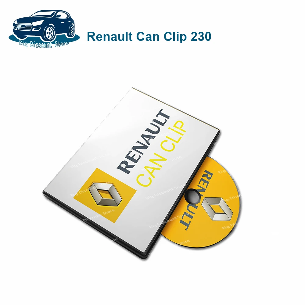 Software Newest Can Clip Rena-ult Full chip 230 For Renault OBD2 Diagnostic Pin Extractor Can Clip V230 from1998-2023 win7 32bit