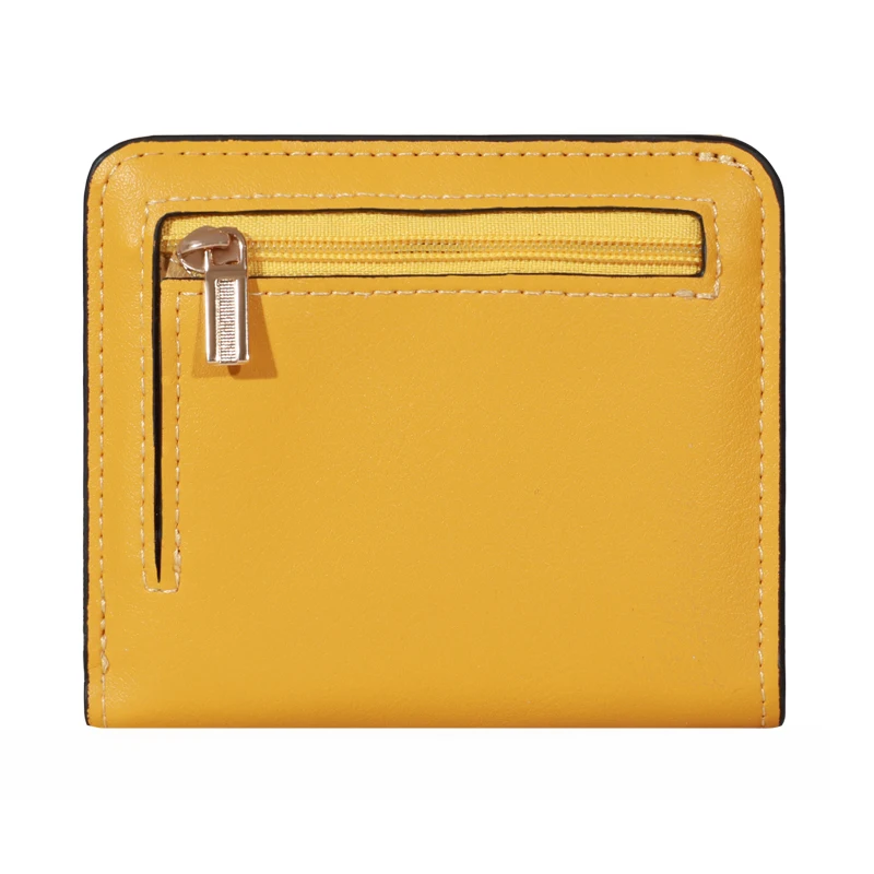 PU Minimalist Wallet - Snap Closure, Zip Pocket, Multifunctional
