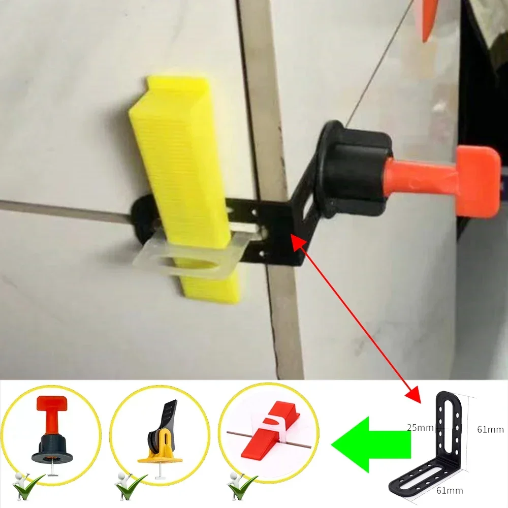 25-Piece Tile Leveling System – Reusable ABS Plastic Tile Spacers & Clips For Floor & Wall Ceramic Tile Installation