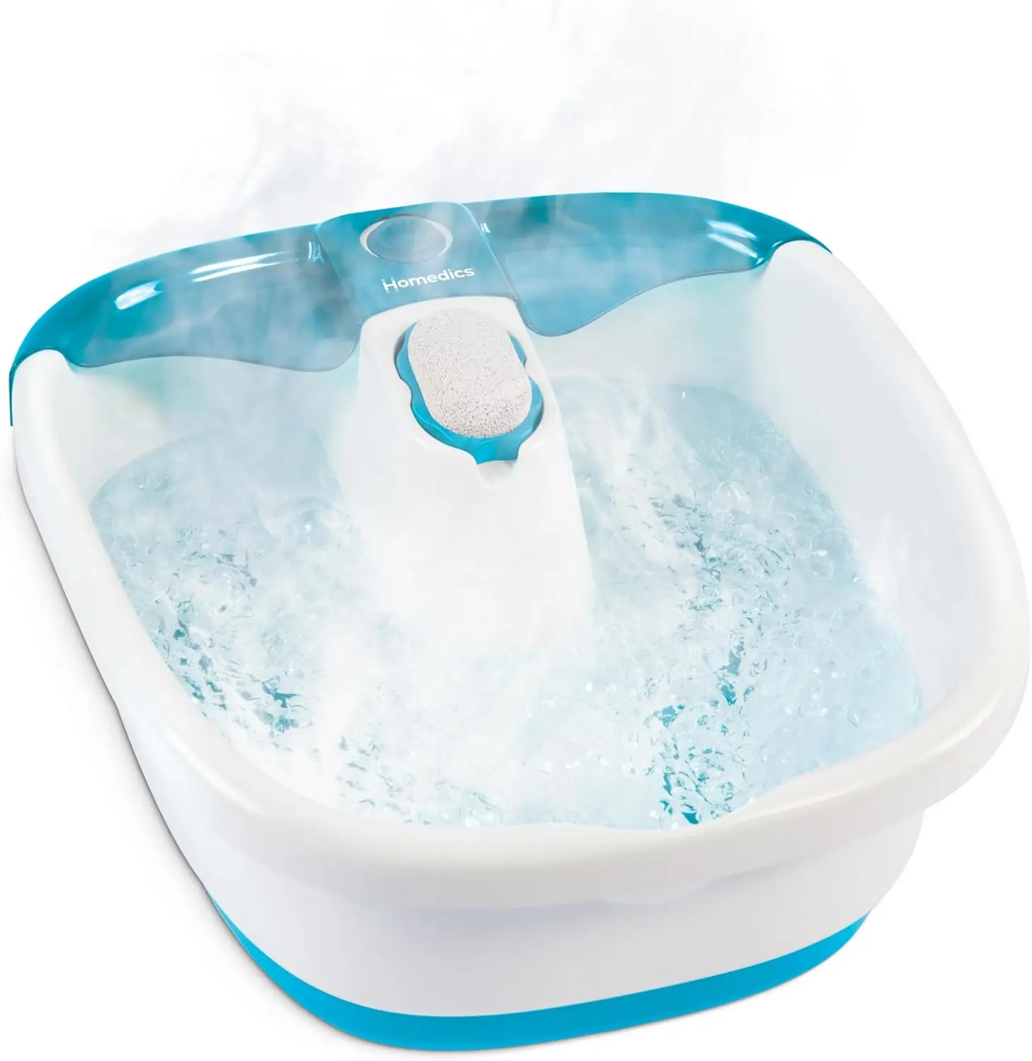 

Toe Touch Controlled Foot Spa with Invigorating Bubbles, Raised Massage Nodes, Removable Pumice Stone
