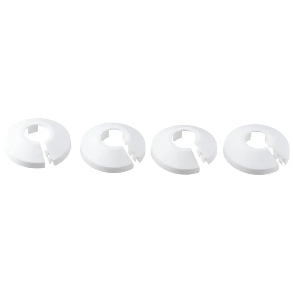 4pcs PP Plastic Pipeline Decoration Cover Durable White 20mm Drainage Pipe Cover Decoration Pipe Collars Worker